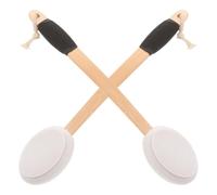 VOSAREA 2pcs Long Handle Bath Brush with Curved Soft Sponge Head and Nonslip Grip for Easy to Reach Back Exfoliating Shower Body Scrubber Suitable for Men and Women