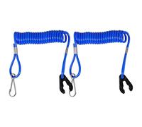 VOSAREA 2pcs Marine Emergency Boat Engine Lanyard Safety Cord, Thickened Red Harness Safety Stop Lanyard for Outboard Motor Kill Switch, Suitable for Boat Engine Emergency Shutdown