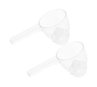 VOSAREA 2pcs Measuring Scoop Funnel Powder Scoop Funnel with Graduated Measurement, Plastic, for Shampoo and Shower Gel, Travel and Business Trips
