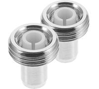 VOSAREA 2pcs Metal Ceramic Light Pen Tips 7mm Easy to Install Easy to Carry Silver Red Pen Accessories for Presentation Maintenance