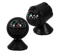 VOSAREA 2pcs Mini Universal Compass Adhesive Compass for Car Dashboard Black Plastic Portable Car Use High Precision Positioning Sl esign Vehicle Navigation