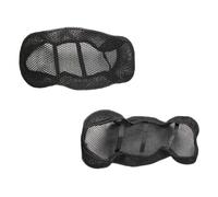 VOSAREA 2pcs Motorcycle Seat Cover, Polyester Mesh Protectors | Black, Easy Installation, Daily Commuting and Summer Riding for Couriers and Moped Use