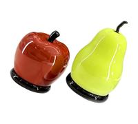 VOSAREA 2pcs Portable Toothpick Holder Set in Fruit Shape, Plastic Creative Toothpick Dispenser with Hygienic Design for Kitchen and Desktop Use, Cute Decorative Storage Box for Family