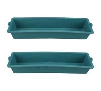 VOSAREA 2pcs Poultry Feeders Plastic Sturdy Large Capacity Green Trough with Detachable Design Enhance Feed Utilization for Farm Use and Farming Operations Suitable for Goose Duck