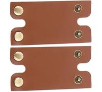 VOSAREA 2pcs Protective Cases Manual Head Protective Covers 3.34x1.77x0.12in Synthetic Leather Iron Store Head Protect Husband Father Travel Use Supplies