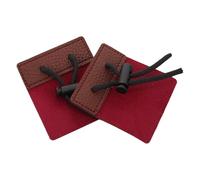 VOSAREA 2pcs Pu Leather Finger Guard for Archery Practice Adjustable Tightness and Bowstring Finger Saver Tab Rope Design for Recurve and Traditional Bows