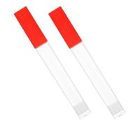 VOSAREA 2Pcs Red Plastic Thermometer Storage Box for Adults under Tongue Thermometer Container with Lid Protection Tube for Fever and Accessories