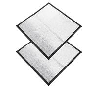 VOSAREA 2pcs Reptile Heat Pad Warm Mat with Reflective Aluminum Film and Pearl Cotton Insulation Collect Heat for Pets and Turtles on Cold Winter Days