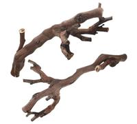 VOSAREA 2pcs Reptile Tank Accessories Natural Wood Branches with Smooth Safety Surface, for Terrarium Decor and Reptile Habitat Simulation, Climbing Perch for Gecko and Snake