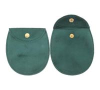 VOSAREA 2pcs Retro Style Watch Pouch in Green Portable Cloth Pocket Watch Case that Protects from Scratch and Dirt Outdoors