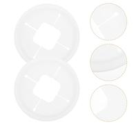 VOSAREA 2pcs Silicone Lids Wide Mouth Replacement Jar Lids 86mm White Silicone Reducing Waste for Mason Jars Canning