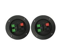 VOSAREA 2pcs Speaker Terminal Binding Posts Connector with Four Wiring Ports, High Performance Plastic Loudspeaker Accessory, Easy to Install for Home Audio Systems