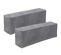 VOSAREA 2pcs Stretch Fabric Armrest Covers Anti-Slip Furniture Protector Armchair Slipcovers for Recliners Sofas Chairs Grey