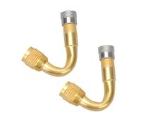 VOSAREA 2pcs Valve Stem Extenders Copper Tire Valve Extensions for Easy Inflating and Maintenance Suitable for Car Truck Motorcycle Dual Tires