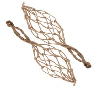 VOSAREA 2pcs Vintage Twine Rope Wine Bottle Case Mesh Net Carrier for Wine Jars Multifunctional Storage and Decorative Sturdy Drink Carrier for Travel and Home Use