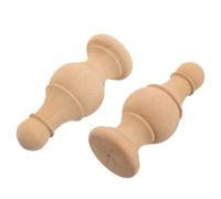 VOSAREA 2pcs Wooden Stair Post Topper with Classical Roman Elegance, Ball Top Finials for Bed Posts and Staircases, Secure Installation and Enhanced Visual Focus for Outdoor Decoration