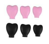 VOSAREA 2set Silicone Makeup Brush Protective Case Black and Pink Medium Large Small for Travel Portable Storage Covers Organizer Makeup Brushes