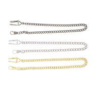 VOSAREA 3 Pcs Vintage Pocket Watch Chain with Silver Gold and Bronze Links Metal Hanging Chains for Men Women Lightweight Waistcoat and Jeans Belt Accessory