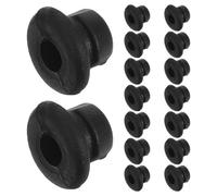 VOSAREA 300pcs Black Rubber Pegboard Hook Locking Plug for Peg Hooks, Enhancing Organisation and Preventing Slippage, Compatible with 6mm and 3mm Holes, for Workspace and Home Use