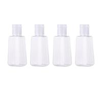 VOSAREA 30ml Portable Neoprene Hand Bottle Set with Keychain Carriers, Refillable Flip-cap Bottles for Lotion and Liquids, for Easter Basket and Stocking Stuffers, 4pcs