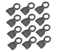 VOSAREA 30pcs Black Plastic Tent Corner Fixing Rings for Camping, Lightweight and Sturdy Ground Fabric O-shaped Fixed Buckles, Tent and Parachute Accessories