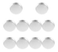VOSAREA 30pcs Empty Eyeshadow Pans Small Eyeshadow Pan 1.02x1.02x0.12in Lightweight Aluminum DIY Eye Shadow for Women Sleek Modern round Plate