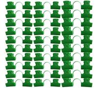 VOSAREA 30pcs Plastic Greenhouse Plant Clips Double Head Design for Fixing Netting and Tunnel Hoops, Light Green Clamps for Garden and Grow Tunnel Covering