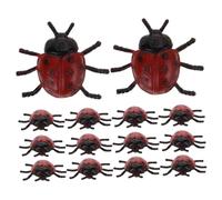 VOSAREA 30Pcs Simulation Ladybug Realistic Halloween Props for Parties Role Playing and Stage Performances for April Fool Day and Ghost Festivals