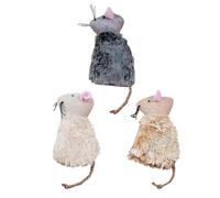 VOSAREA 3pcs Cat Toys Pet Mice Toy Simulated Rat Toy Kitten Cat Interactive Tool for Pouncing on, Chasing, Hunting
