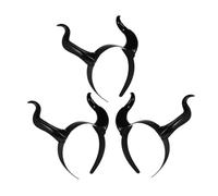 VOSAREA 3pcs Devil Horns Headbands Demon Horn Hairhoop Realistic for Halloween Cosplay Party Dress Adults Teens