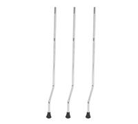 VOSAREA 3pcs Drum Support Leg Metal Floor Tom Drum Stand with Anti-slip Replacement Feet Silver Sturdy for Concerts and Stage Performance
