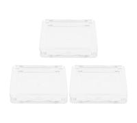 VOSAREA 3pcs Empty Makeup Container Highlighter Pan Single Layer Plastic Portable for Daily Makeup Routines Suitable for Professional Artists and Everyday Users