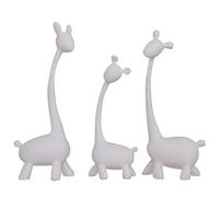 VOSAREA 3pcs Giraffe Statues for Home Decor White Decor Creative Desktop Decoration Home Office Ornaments