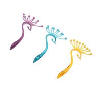 VOSAREA 3pcs Handheld 9-Claw Hard Plastic Scalp Massager Comb for Stress Relief and Deep Relaxation, Manual Shampoo Hair and Scalp Care Tool for Home and Office Use, Purple Gold Blue