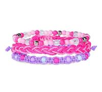 VOSAREA 3pcs Handmade Braid Bracelets Beaded Bohemia Style Wrap Jewelry Beautiful Charm for Housewarming and Employee Benefits