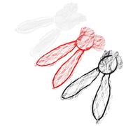 VOSAREA 3pcs Lace Veil Headbands with Adorable Rabbit Ears Hairbands for Women, Assorted Colours, Lightweight Lace Cloth Material, Cheer Props and Christmas Accessories Random Color