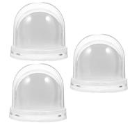 VOSAREA 3pcs Photo Snow Globes Clear Plastic Mini Snow Photo Globes Mini Photo Snow Globes Snow Globe Clear Plastic Snow Water Globe Picture Frames for DIY Snowglobe Picture Insert