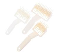 VOSAREA 3pcs Plastic Pastry Dough Roller with Spikes Pizza Dough Puncher Tool for Baking Cookies Pies Pastries Precision Docking for Even Rolling Kitchen Essential