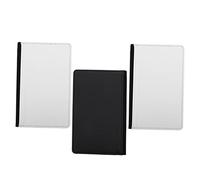 VOSAREA 3pcs PU Leather Passport Holder Travel Document Organizer Wallet with Large Capacity Multi Pocket Design for Cards and Ids Black