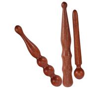 VOSAREA 3pcs Wooden Body Massage Sticks for Deep Tissue Stimulation and Body Sculpting, Lightweight Sandalwood Tools for Health and Daily Self Massage Routines