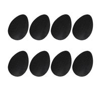 VOSAREA 4 Pairs Black Silicone Non-Slip Shoe Sole Protectors Wave Pattern, Self-Adhesive High Heel Shoe Bottom Pads for Anti-wear, Noise Reduction, and Boot Grip