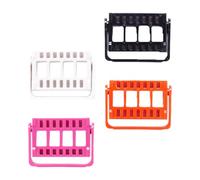 VOSAREA 4Pcs 16-Hole Nail Drill Bit Holder Storage Rack Set, Nail Art Tool Organizer with Multi-Color Display Stand for Salon and Home Use