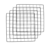 VOSAREA 4pcs Black Iron Pet Fence Panels for DIY Supplies, Stable Rabbit Isolation Fence and Chicken Wire Fencing, for Poultry Protection and Garden Protection
