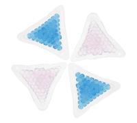 VOSAREA 4pcs Blue Gel Ice Packs for Fever and Toothache Relief, Reusable PVC Cold Packs with Swelling Relief and Cooling Features, Portable and Easy to Use for First Aid Therapy