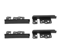 VOSAREA 4pcs Double Din Radio Dash Trim Bezel Brackets Plastic Mounting Hardware Compatible with Popular Sedan Models Car Stereo Installation Kit with Support