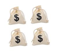 VOSAREA 4pcs Game Coins Bag Snack Storage Bag Portable Convenient to Carry Creative Letter Pattern Design for Birthday Parties