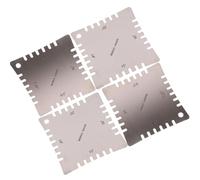 VOSAREA 4pcs Guitar Ruler Set Lightweight Metal Fret Radius Gauge with Accurate Curvature Measurement for Electric and Acoustic Guitar String Action