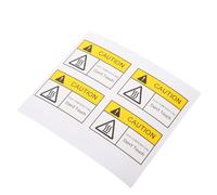 VOSAREA 4pcs Hot Surface Warning Label Adhesive Pvc Safety Warning Sign Minimize Heat Risks Communicate Potential Hazards for Places with High Temperature Accident Prevention