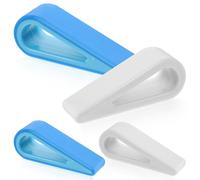 VOSAREA 4pcs Laptop Cooling Stand Riser for Desk, Adjustable Height Notebook Holder with Blue and White Pads, Compatible with Macbook and Universal Laptop Cooling Holder