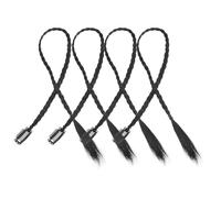 VOSAREA 4pcs Long Braided Ponytail Extension for Women Synthetic Hair Extensions for Braiding